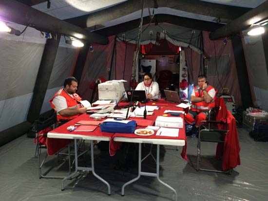 Simulacro GAMMA 2015, atención psicosocial y trabajadores sociales