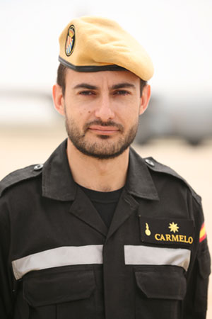Carmelo Benito Monjas: Comandante de Artillería del IV Batallón de Intervención en Emergencias (BIEM), Zaragoza, de la Unidad Militar de Emergencias (UME)